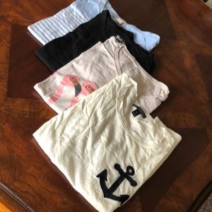 Bundle of 4 Summer J Crew T-shirts M